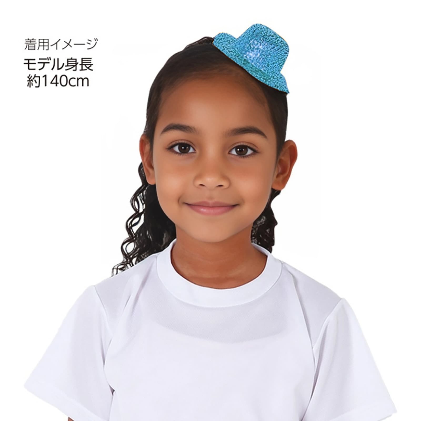 アイチのキラキラ帽子付カチューシャ 青｜アングル3