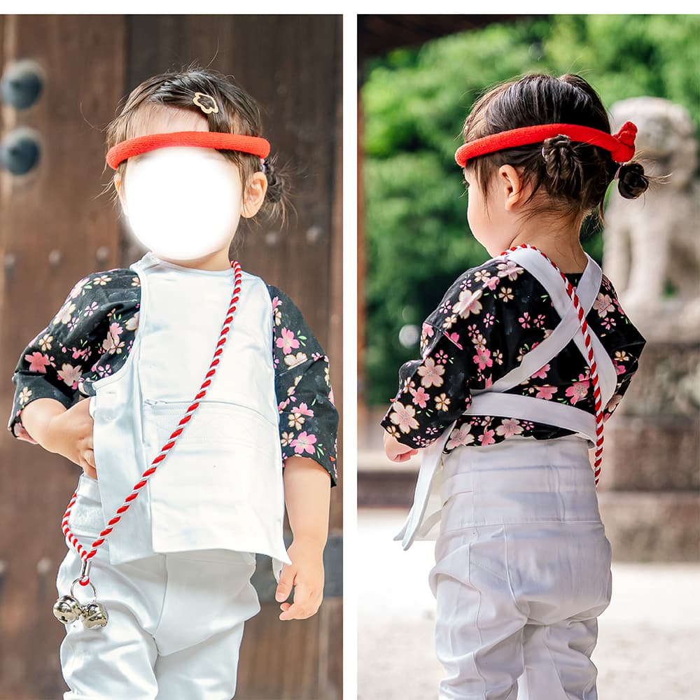 ・腹掛 [fu] ひも調整タイプ 子供用 紺 0歳〜12歳 | 祭り用 祭り用品 祭り衣装 お...