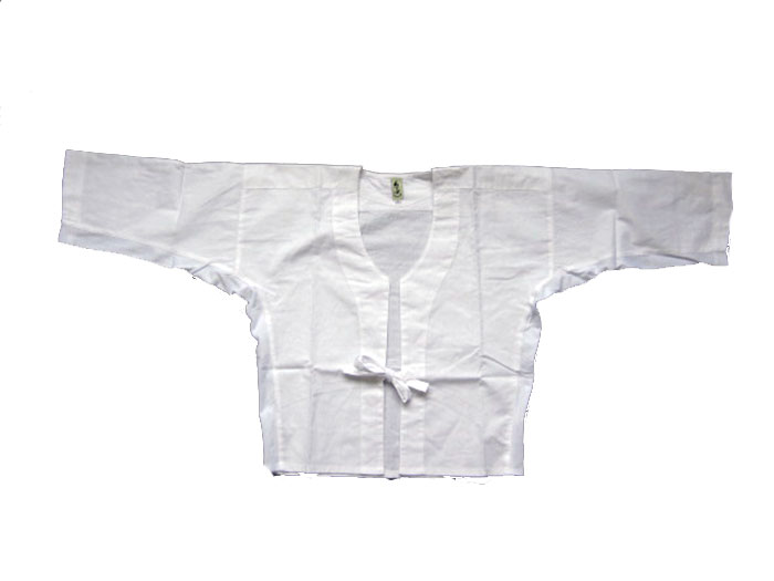 ・鯉口シャツ [fu-koi-himo] 無地 ひも 白 S～3L | 鯉口 シャツ 七分袖 祭り衣装 お祭り 祭礼 イベント 和風 かっこいい 人気 男性 メンズ 女性 レディース プレゼント お土産 大阪 大人 だんじり祭り だんじり 短め 短寸 綿 S M L LL 3L 脇メッシュ 無地 着丈短め