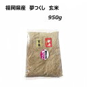 新米　ポイント消化 令和元年産　福岡県産　夢つくし　玄米　お試し用　約 1kg (内容量 950g )　農家直送　送料無料