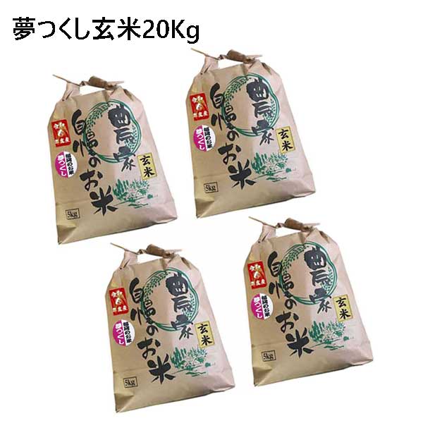 夢つくし　玄米　20kg (5Kg×4袋)　令和5年産　福岡県産　農家直送　送料無料のサムネイル