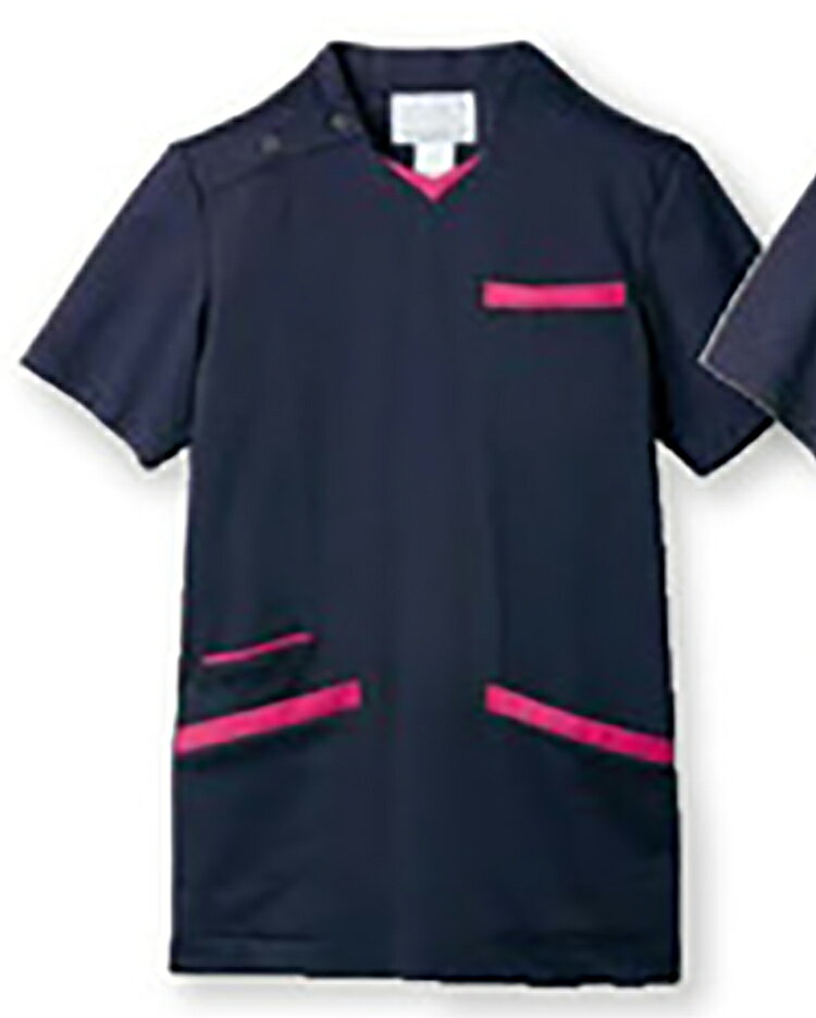 住商モンブラン 72-1382 スクラブ兼用半袖ダークネイビー／SS SS S M L LL 3L 4L 5L 6L 7L 8L 9L 介護 医療 看護