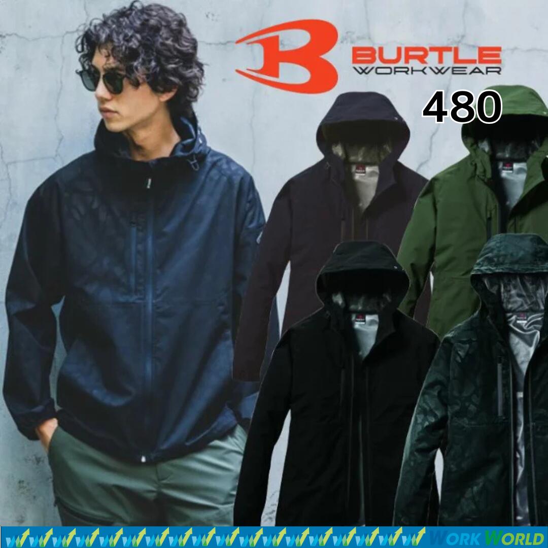 樂天商城 - BURTLE バートル 480 フーディジャケット 秋冬 メンズ レディース ユニセックス 作業服 防風 撥水 ストレッチ ジャケット