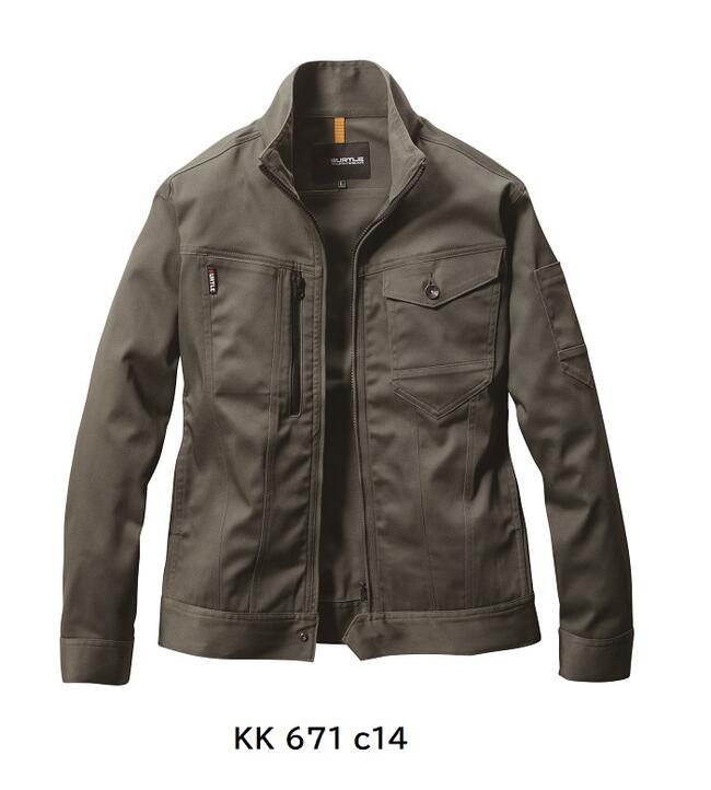 Rakuten - ストレッチ テーパードシルエット ジャケット671 S-5L全5色 ポリエステル65%綿33%ポリウレタン2%バートル 秋冬物 2023-24AW 新商品