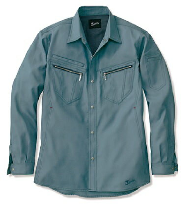 Jawin55804 ドライオックス サマー長袖 シャツS-ELブルー/ブラック/シルバー/自重堂/ジャウィン/作業着/作業服/夏/大きいサイズ/メンズ/春夏用...