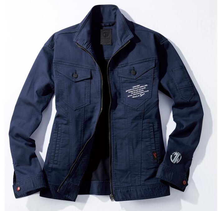 楽天仕事服のヤマナシストレッチデニム Jawin 57300 ジャンパー SS 5L 全4色 綿69％ポリエステル30％ポリウレタン1％2022SS 新商品 自重堂　ジャウィン
