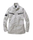 57404 ストレッチ長袖シャツ SS-5L 綿55% 複合繊維ポリエステル35% ポリエステル10%自重堂春夏物 2023SS 新商品