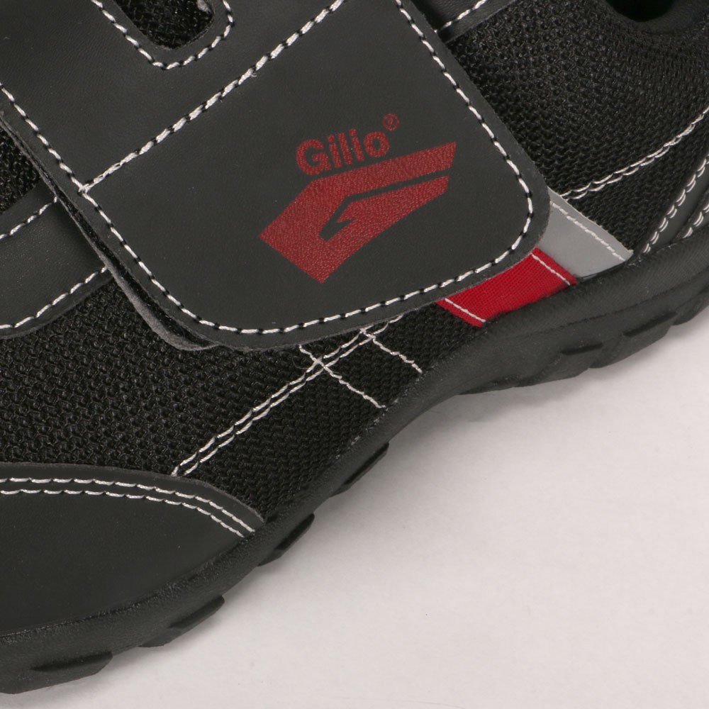 安全靴 スニーカー セーフティーシューズ 安全靴 作業靴 スニーカー 樹脂先芯 先芯入り JIS L種相当 軽量 メッシュ 通気性 反射テープ 吸汗裏布インソール マジックテープ式 4001 GILIOセフティーシューズ