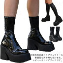 レディース ロングブーツ 厚底ブーツ ストレッチブーツ ブーツ ショートブーツ 10cmヒール 歩きやすい 痛くない 履きやすい 大きいサイズ ハイヒール ロン...
