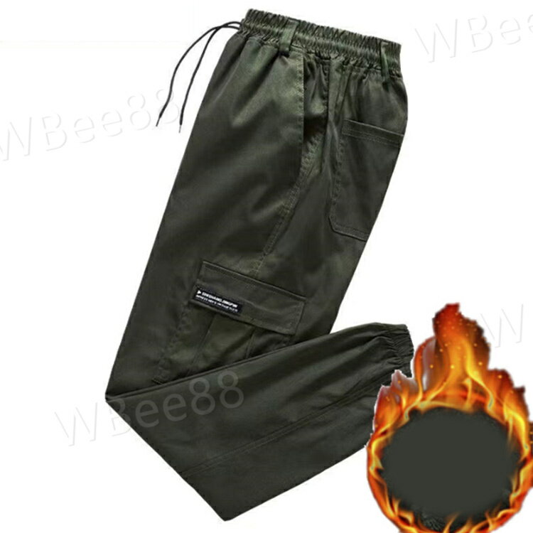 ミリタリーパンツ メンズ 裏起毛 ジョガーパンツ ワークパンツ 作業服 カーゴ ミリタリーカーゴパンツ 秋冬服 防寒 暖パンツ もこもこ 多ポケット ウェストゴム イージーパンツ カジュアル 大きいサイズ ロングパンツ アウトドア 厚手 無地 カーキ