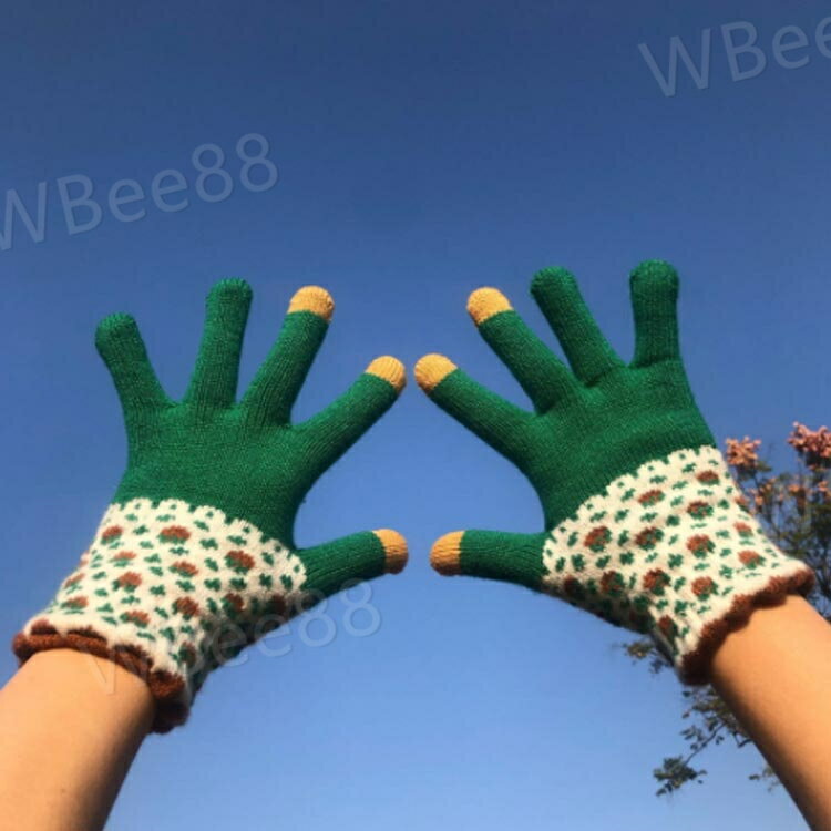 5本指手袋 かわいい柄 メンズ 手袋 通学 裏ボア ニット ペア 防寒 スマホ対応 可愛い タッチ ストレッチ 暖かい スマホ タッチパネル対応 レディース スマートフォン対応 寒さ対策 通勤 厚手 女子 防風 裏起毛
