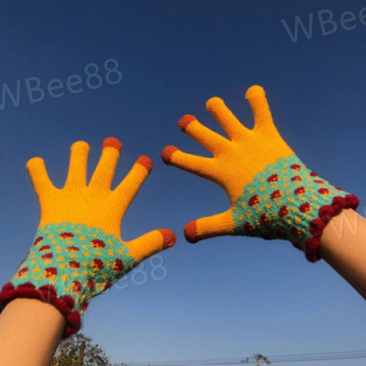 5本指手袋 かわいい柄 メンズ 手袋 通学 裏ボア ニット ペア 防寒 スマホ対応 可愛い タッチ ストレッチ 暖かい スマホ タッチパネル対応 レディース スマートフォン対応 寒さ対策 通勤 厚手 女子 防風 裏起毛