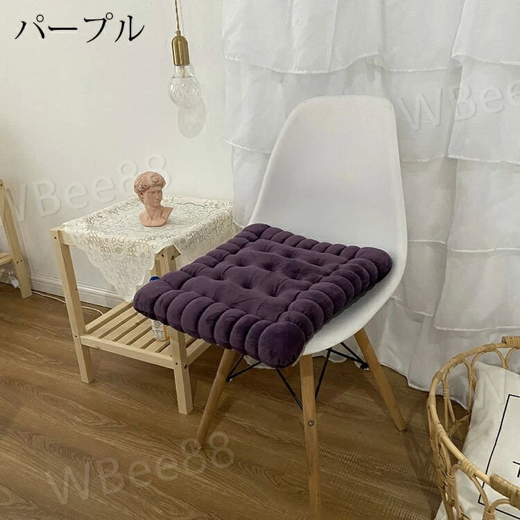 座布団 おしゃれ 40*42cm 四角形 ビスケット クッション チェアパッド チェアマット フロアクッション 綿入り 座布団 抱き枕 畳 和室 リビング 寝室 椅子 在宅勤務 洗える 選べる5色 3