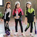 子供服 子供用ジャージ 上下セット 女の子 ジャージ ジュニア スポーツウェア カジュアル 日常服 ダンス衣装 運動会 体育祭 ピンク グリーン ブラック バレンタイン プレゼント