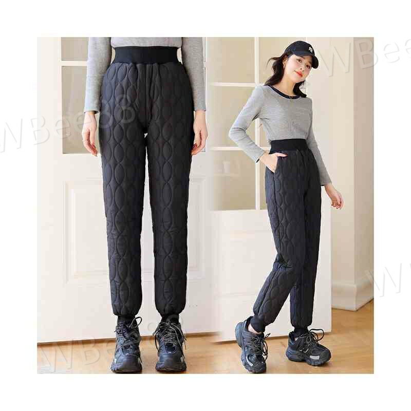 ダウンパンツ 防風 保温 パンツ レディース 大きいサイズ ハイウェスト 裾リブ 暖かパンツ ボトムス 美脚 冬 アウトドア S~4XL