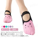ヨガソックス レディース つま先なし 滑り止め 粘着グリップ 猫柄 ストラップ ピラティス ピュアバレエ ダンス 裸足 ワークアウト用 伸縮性 ノンスリップ 春 夏