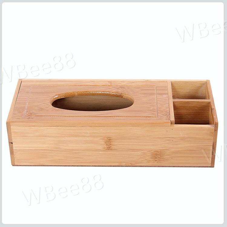 ティッシュケース 多機能 ウォールナット ティッシュカバー 仕切り ティッシュボックスケース リモコンラック リモコン収納 収納ボックス 小物入れ 木製 木 北欧 おしゃれ [3]