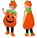 ins超人気!!ハロウィン コスプレ 衣装 2点セット 子供 仮装 ベビー キッズ 子供服 ジャックオーランタン かぼちゃ baby halloween カボチ...