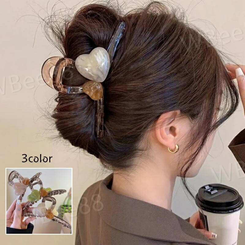 バンスクリップ ヘアアクセサリー ヘアクリップ ハート こなれ感 マット おしゃれ 大人っぽ まとめ髪 簡単 ヘアアレンジ 大人 上品 シンプル かわいい おし...
