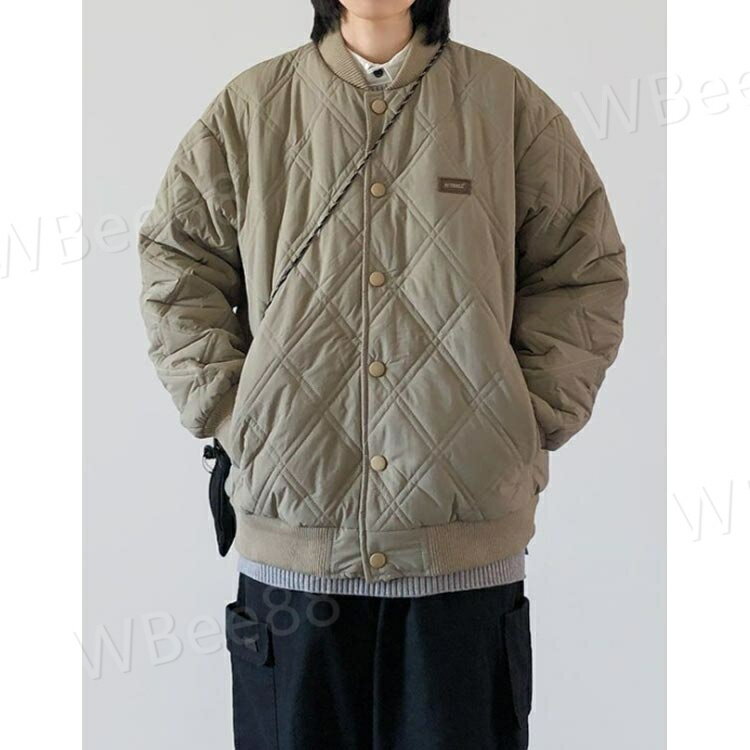 キルティングジャケット レディース メンズ ノーカラー ジャケット 春 秋 長袖 中綿ジャケット 男女兼用 ブルゾン キルティング ライナージャケット ノーカラージャケット キルティング ジャケット アウター 上着 ライトアウター 防寒 保温 体型カバー ゆったり 大きいサイズ