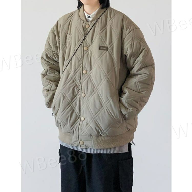 キルティングジャケット レディース メンズ ノーカラー ジャケット 春 秋 長袖 中綿ジャケット 男女兼用 ブルゾン キルティング ライナージャケット ノーカラージャケット キルティング ジャケット アウター 上着 ライトアウター 防寒 保温 体型カバー ゆったり 大きいサイズ