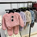 セットアップ 厚手 ふわふわ 可愛い フリース 長袖 パジャマ もこもこ キッズ 子供服 女の子 ルームウェア ロングパンツ ナイトウェア 寝巻き キッズ服 上下セット 春秋冬 おしゃれ ゆったり 人気 お祝い ギフト 部屋着 冬