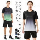 半袖Tシャツ 吸汗速乾 上下セット 上下セット 2点セット トレーニングウェア 夏 ランニングウェア レディース 半袖 スポーツウェア 短パン カジュアル ハー...