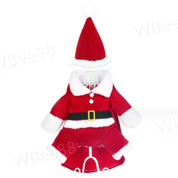 ベルト トイプードル ドッグウエア 可愛い サンタクロース 犬服 クリスマス 起毛 猫 冬 全身タイプ フ..