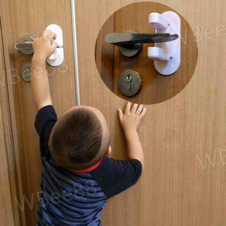 留守 ベビーロック ドア専用 ノブ ドア 簡単開閉 扉 ベビーガード ドアロック 安全 安心 ストッパー ケガ防止 いたずら防止 ペットのいたずら チャイルドロック