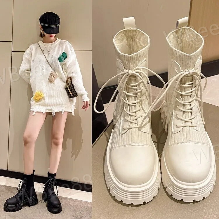 ショートブーツ レディース ブーツ 厚底靴 おしゃれ カジュアル 紐結び 美脚 歩きやすい 防寒 滑り止め アウトドア かっこいい ホワイトデー
