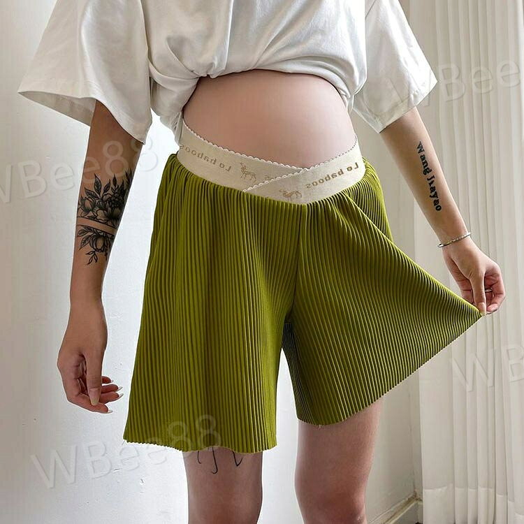 パンツ パンツ ショート 妊婦服 妊婦 ハーフ丈 ルームパンツ マタニティ 夏 マタニ...