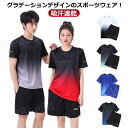 上下セット 半袖 メンズ ジャージ 上下 セットアップ レディース 上下セット 半袖Tシャツ ハーフパンツ グラデーション 2点セット Tシャツ 吸汗速乾 トレ...