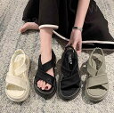 サンダル 厚底 スポサン きれいめ レディース コンフォートサンダル 黒 白 グレージュ 無地 韓国風 大人可愛い アシンメトリー シューズ 個性的 スポーツサンダル ビーサン スリッポン 柔らかい 痛くない ブラック ホワイト おしゃれ ママ くつ