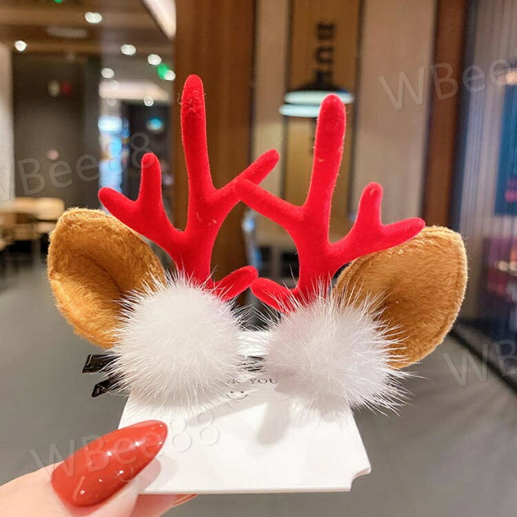 ヘアピン クリスマス 髪飾り 女の子 トナカイの角 ヘアアクセサリー 子供 キッズ ...