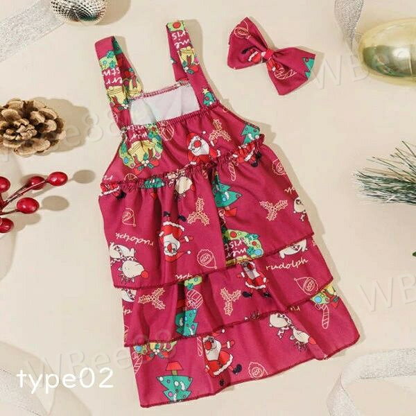 WBee88のペットウェア 2点セット 3種類 ワンピース ペットグッズ ペット用品 クリスマス 犬服 猫服 ペット服 小型犬 犬の服 お祝い かわいい イベント 記念写真 撮影道具 結婚式 着用簡単 仮装 コスチューム ペット雑貨 実用品｜アングル3