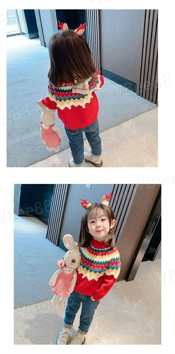 クリスマス セーター 2color 子供服 ニットセーター 子供 長袖セーター 女の子 長...