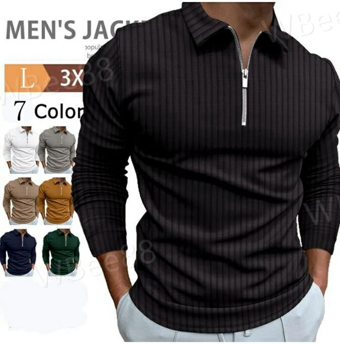 樂天商城 - ゴルフウェア メンズ ポロシャツ ゴルフ 長袖 ハーフジップ トレーナー スポーツ tシャツ カジュアル ス 襟付き