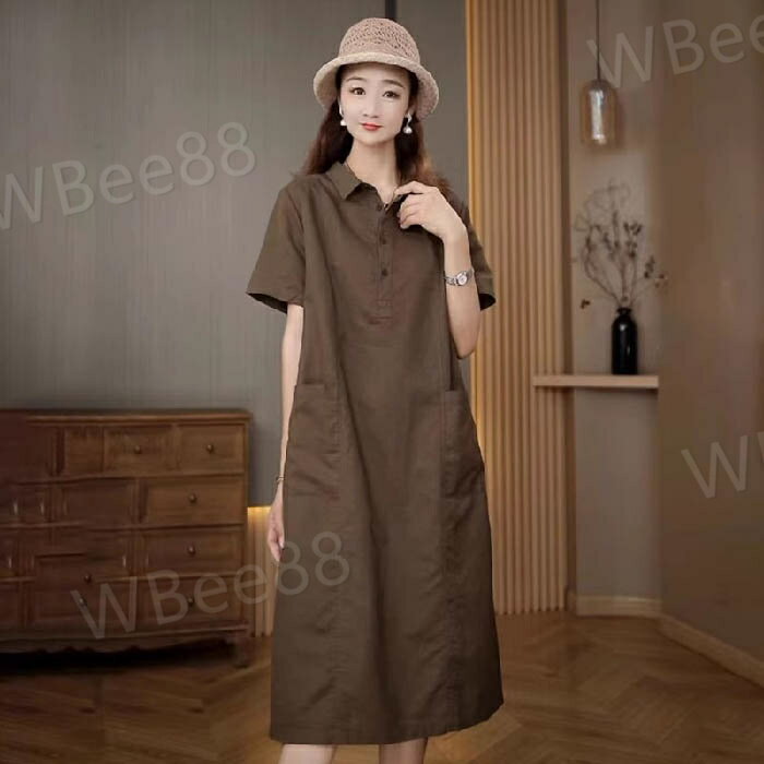 ゆったり 大きいサイズ ロング丈 シャツ 綿麻混 チュニック シャツ ロング丈 リネン混 半袖 秋 夏 春 レディース シャツ