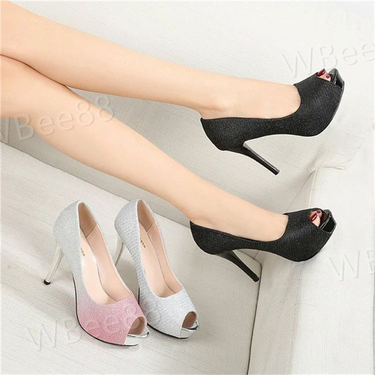 シルバー/ピンク/ブラック　キャバ サンダル 10ヒール オープントゥ パンプス 痛くない 走れる 歩きやすい ハイヒール 靴 夏 キラキラ