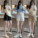 マタニティパンツ ショートパンツ 夏 着痩せ アジャスター付き ハーフパンツ 妊婦 レディース パジャマ 部屋着 ズボン 短パン 妊婦 妊娠 デニム 産前 産後
