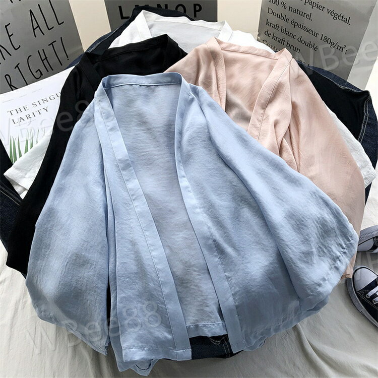 羽織 レディース 着物カーディガン 無地 冷房対策 UVカット 七分袖 薄手 柔らかい トップス カジュアル 花火大会 夏祭り アウター きれいめ おしゃれ