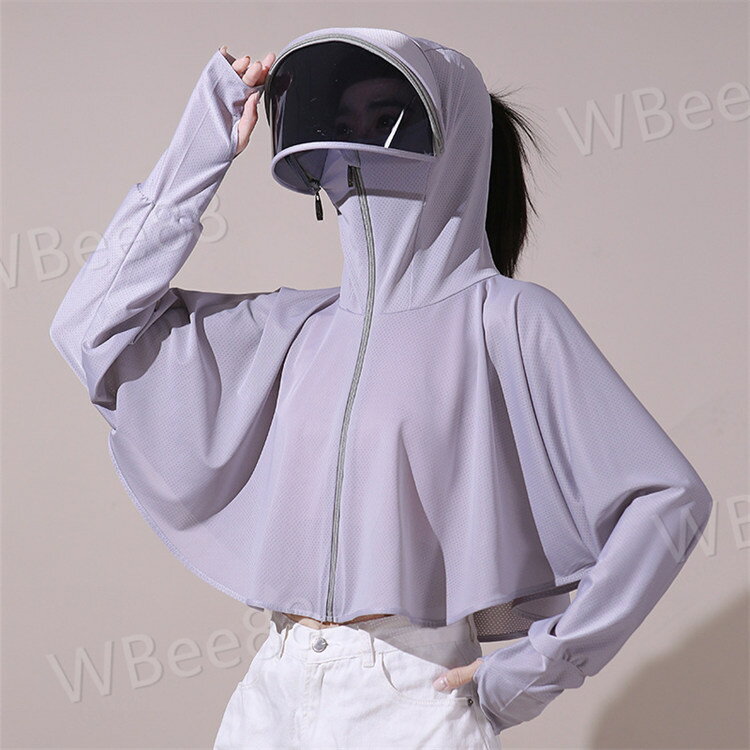 パーカー 冷感 レディース UVカット 長袖 ラッシュガード 遮光 UVパーカー メッシュ 指穴 取り外し つ..