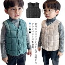 ベビー 男の子 キッズ インナーベスト キッズ ダウンベスト ダウンコート 無地 子供コート アウター 丸首 女の子 暖かい 防寒 子供服 130 ジャケット ...