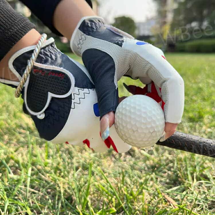ゴルフグローブ 両手 レディース ネイル 指先カット 春 夏 秋 合成皮革 ゴルフ グローブ 手袋 ハート 可愛い 通気性 UVカット ネイルカット ゴルフ用品 滑り止め 大人 女性 ゴルフ用品 ゴルフウエア ギフト プレゼント