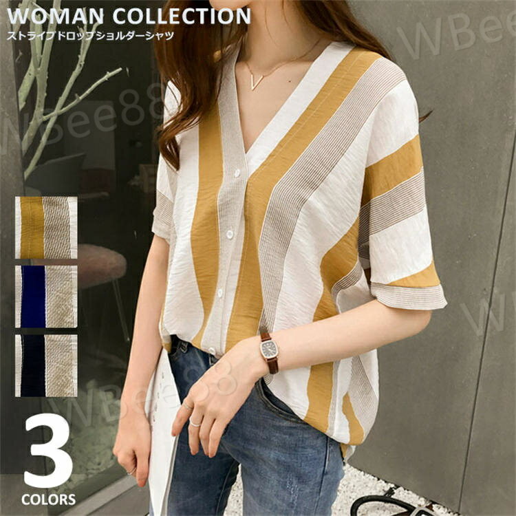 樂天商城 - 着やせ 着痩せ 秋 カジュアル オフィス おしゃれ ブラウス オーバーサイズ 大きいサイズ 夏 レディース