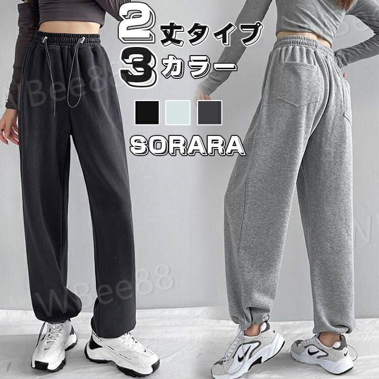 Rakuten - ハ ストレート ボトムス スラックス プリーツ ワイド ゴム ウエストゴム パンツ ロング丈 ガウチョパンツ 秋 春 春先 レディース