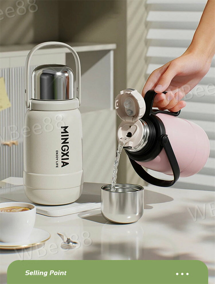 水筒 ウォーターボトル ストロー付き マグボトル ワンタッチオープン ステンレス ...