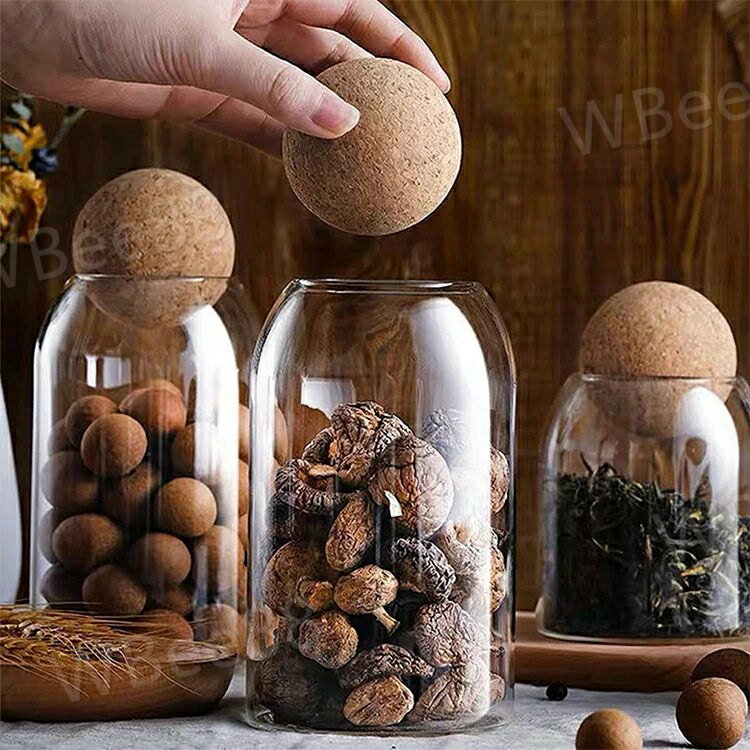 キャニスター ガラス ガラス瓶 ガラス保存容器 ボールコルク付き 装飾 オーガナイザーボトル キャニスタージャー 北欧 おしゃれ ガラス貯蔵タンクガラス密封びん 保存容器 密封缶 穀物 食品貯蔵容器 コーヒー豆 お菓子 砂糖 香料キッチン貯蔵 550ml 900ml 1100ml