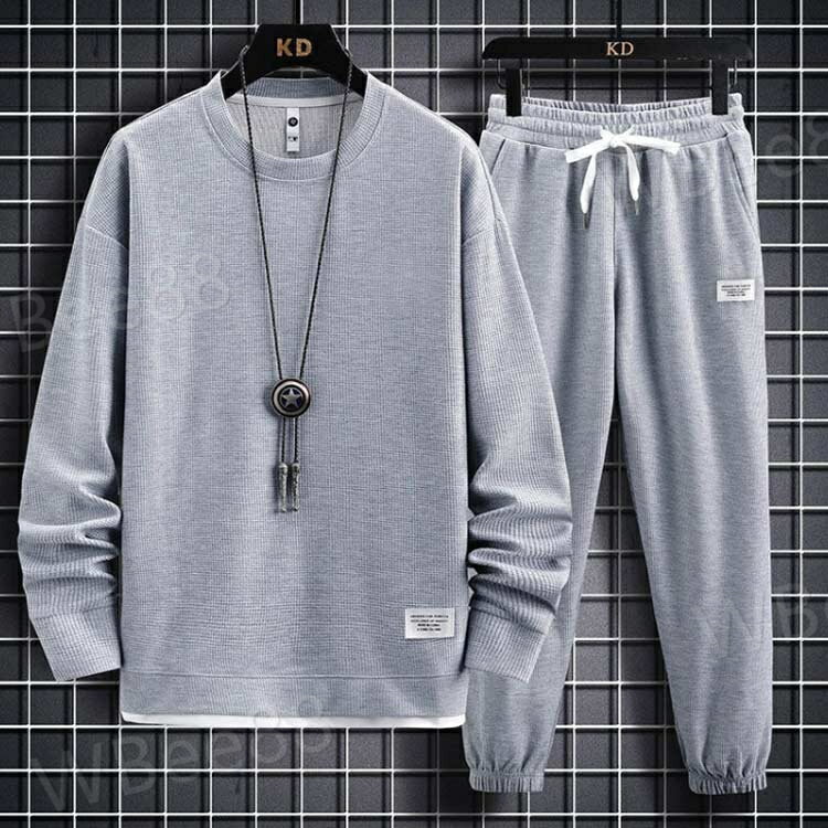 部屋着 運動着 長ズボン tシャツ トレーナー 2点セット 上下セット ロングパンツ 長袖パーカー セットアップ ジャージ メンズ