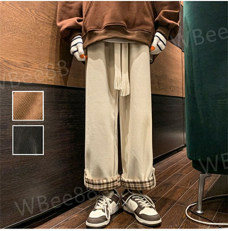 樂天商城 - ワイドシ ロングパンツ カジュアルパンツ レディース コーデュロイパンツ 全4色x5サイズ！コーデュロイワイドパンツ